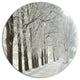 Winter Rural Road At Sunrise, Forest Disc Metal Wall Art, 11"