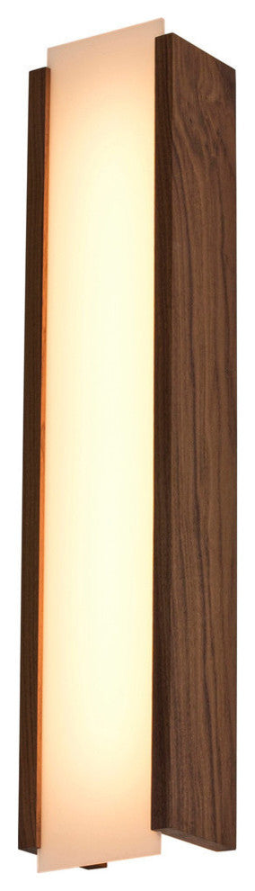Capio - LED Sconce, Wood: Dark Stained Walnut, 28.5