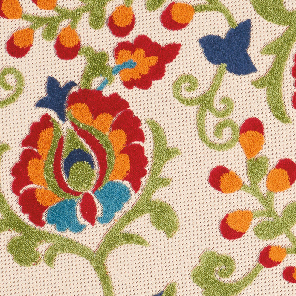 Nourison Aloha 3' x 5' Multicolor Farmhouse Area Rug