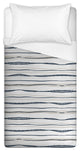 Navy Wavy Twin Duvet Cover