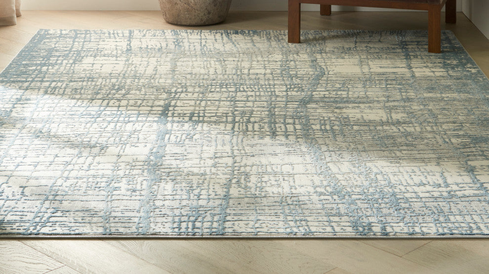Calvin Klein CK950 Rush 10' x 14' Ivory Blue Modern Indoor Area Rug