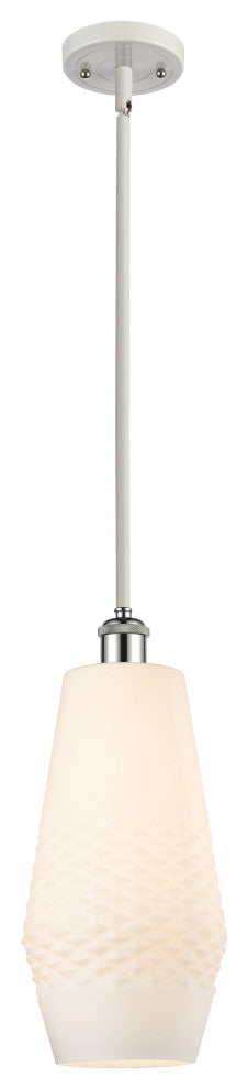 Innovations 516-1S-WPC-G681-7 1-Light Mini Pendant, White, Polished Chrome