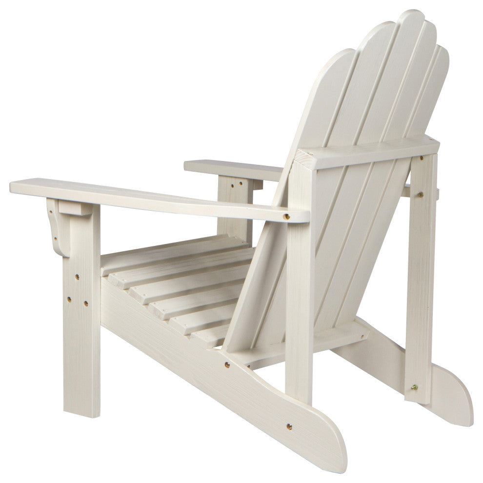 Shine Company Marina II Adirondack Chair With Hydro-Tex Finish, Eggshell White