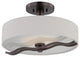 Nuvo 1-Light Wave Flush Mount LED Light Fixture, Hazel Bronze