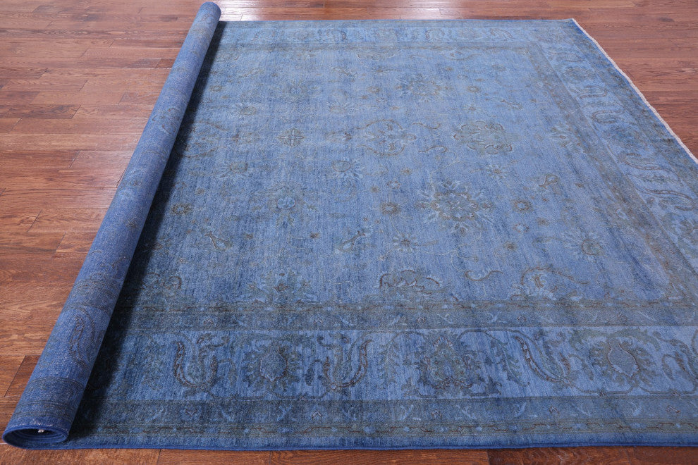 8' 11" X 11' 8" Handmade Overdyed Full Pile Wool Rug - Q12712