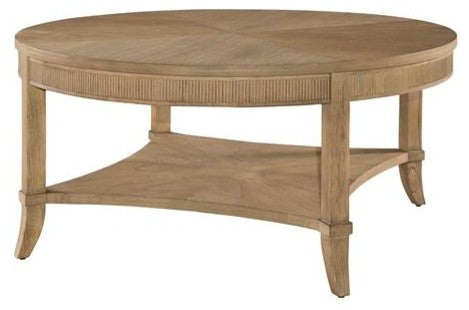 Hekman Urban Retreat Round Coffee Table With Reeded Apron