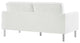 Modern Designer Lounge Loveseat Sofa, Faux Vinyl Leather, Grey Gray Silver, White