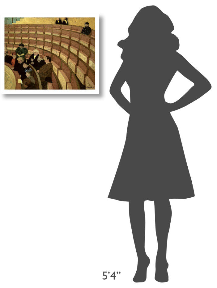 "Third Level at the Theatre in Chatelet" Print by Felix Vallotton, 24"x20"