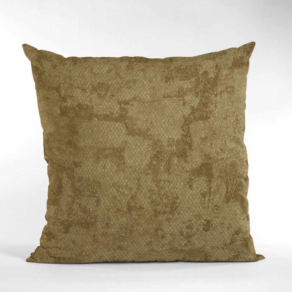 Burnished Bronze Hidden Map Textured Gound Cloth With Diamond Pattern, 16"x16"