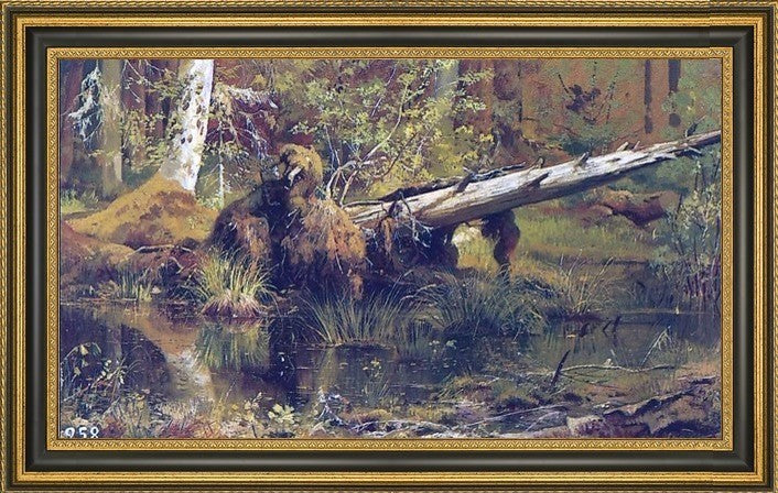 Ivan Ivanovich Shishkin Forest (Etude) Framed Premium Canvas Print, 18"x27"