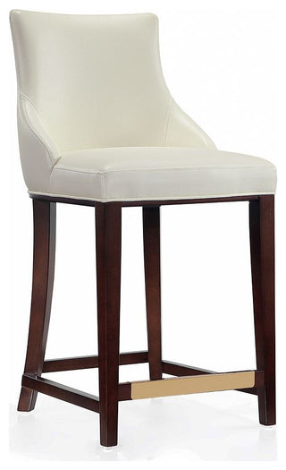 Manhattan Comfort Shubert Counter Stool, Ivory, Single