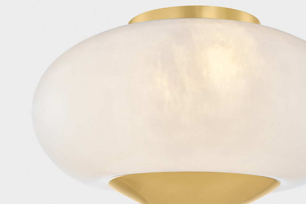 Mitzi Lottie Flush Mount Aged Brass
