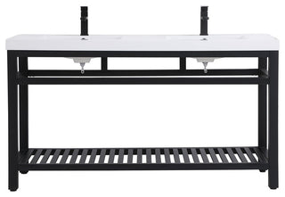 Home Living 22" Modern Black-Light Bathroom Vanity