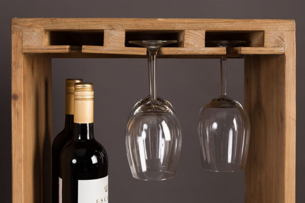 Tall Wooden Wine Cabinet | Dutchbone Claude