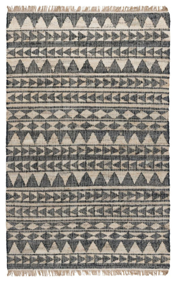 Classic Home Solana Distressed Black Natural 8x10 Rug