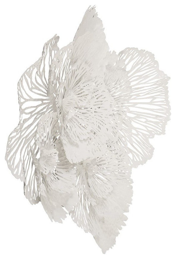 Flower Wall Art, White, Large