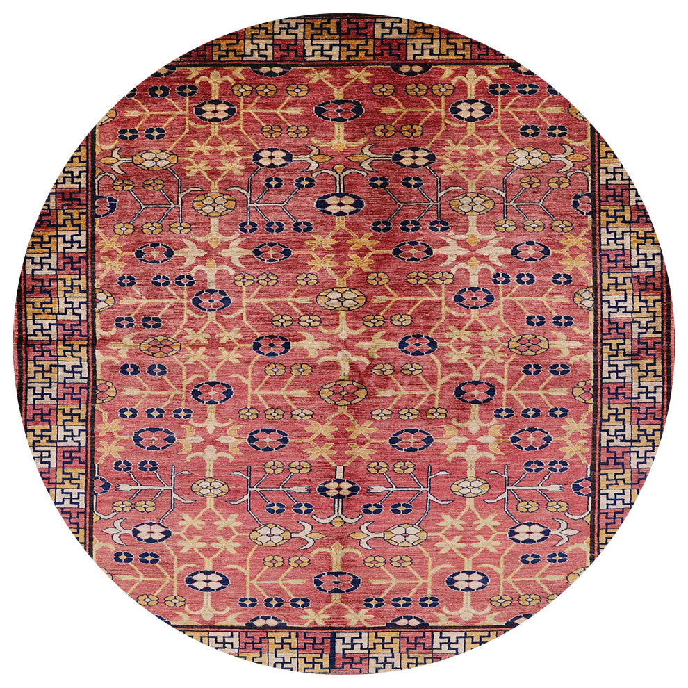 Ahgly Company Indoor Round Mid-Century Modern Area Rugs, 4' Round