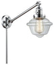 Oxford 1-Light LED Swing Arm Light, Polished Chrome, Glass: Clear