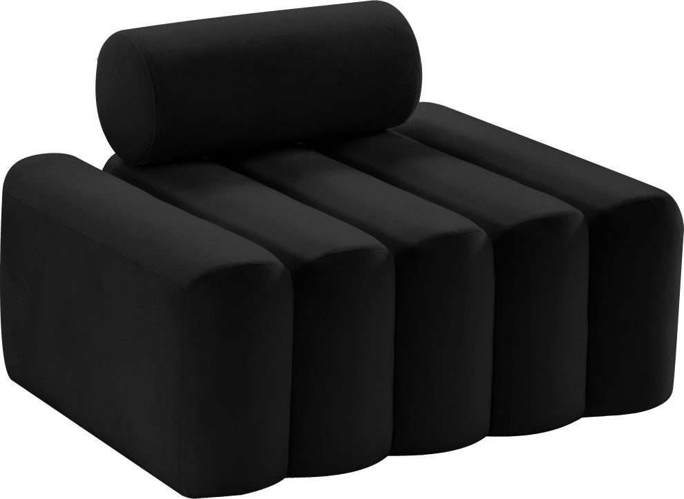 Melody Velvet Upholstered Chair, Black, Chair