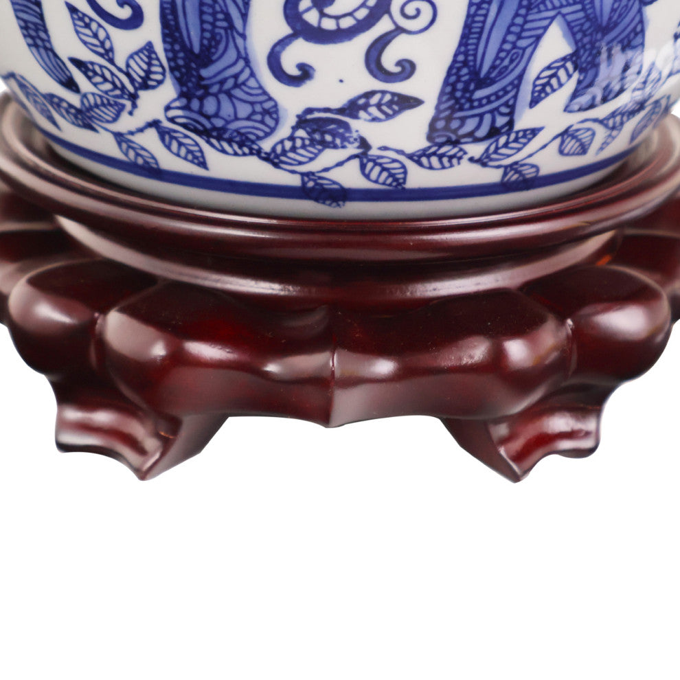 Oriental Onion Shaped Vase Stand, 6