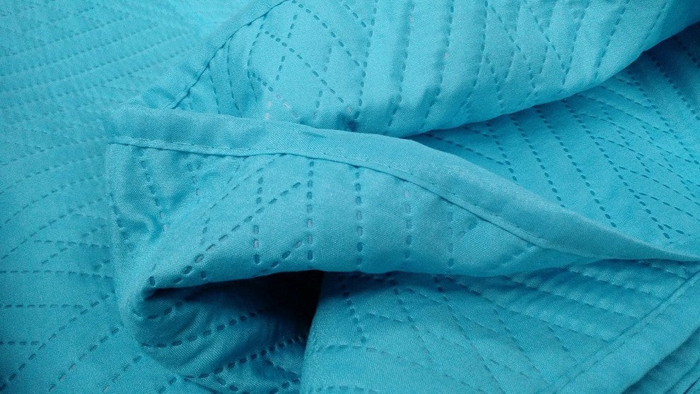Dreamweaver 3-Piece Sold Quilt Set, Sky Blue, Cal King