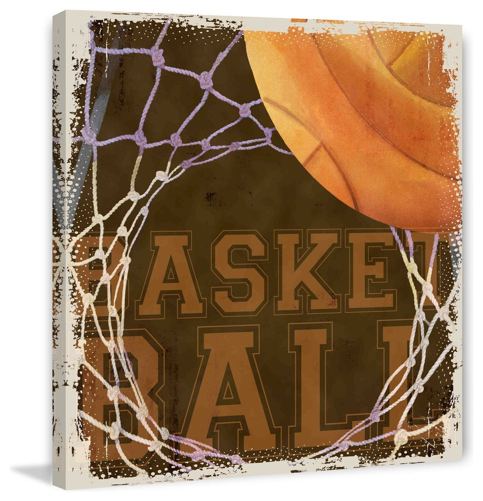 "Basketball" Painting Print on Canvas by Saturday Evening Post