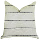 Interweave Vanilla Bean Luxury Throw Pillow in Black and White, 12"x25"