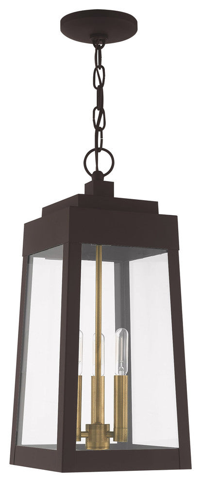Transitional Outdoor Pendant Lantern, Bronze