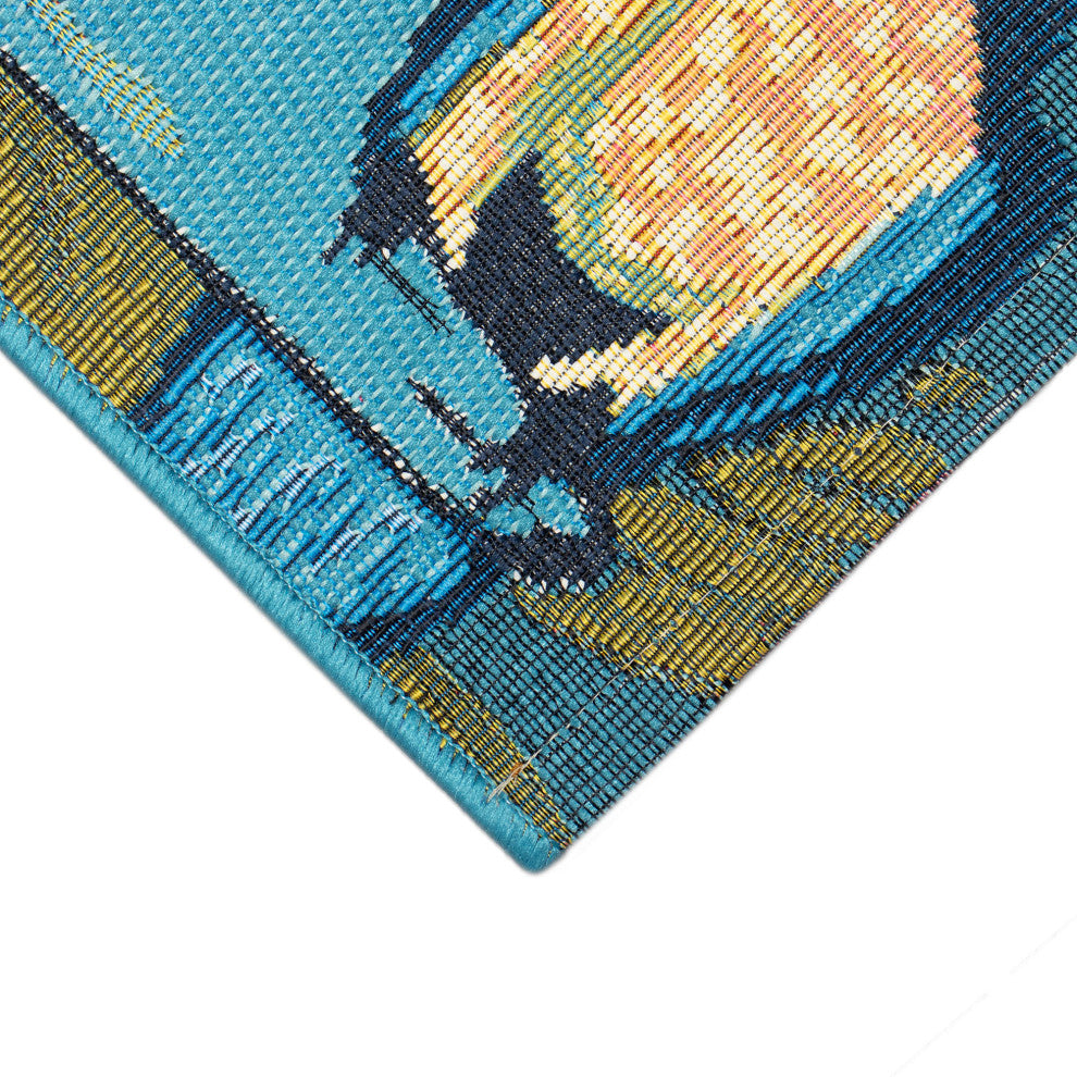 Esencia Summer Signs Indoor/Outdoor Mat Multi 1'11"x4'11"