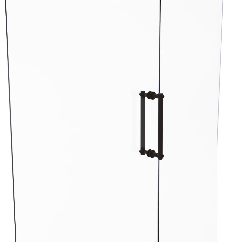 Contemporary 12" Twisted Accent Back to Back Shower Door Pull, Oil Rubbed Bronze