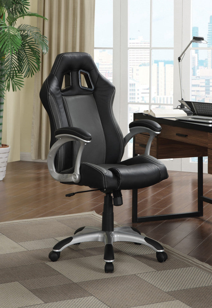 Adjustable Height Office Chair With Air Ventilation in Black