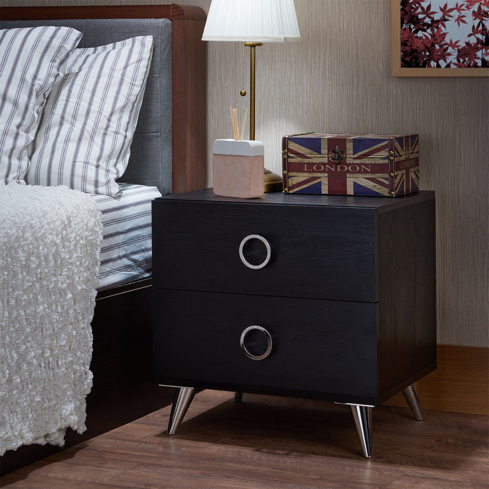 Acme Elms Nightstand, Black