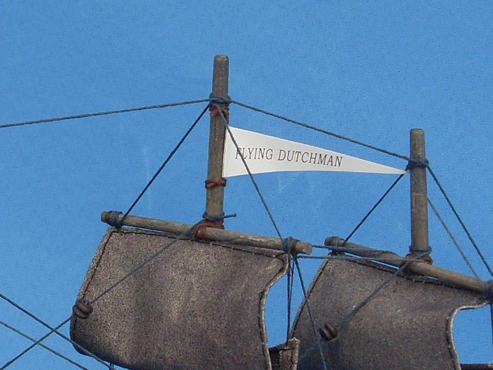 Wooden Flying Dutchman Model Pirate Ship, 20"