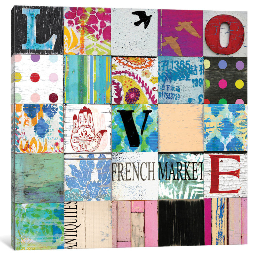"Boho Love" by Charlie Carter, Canvas Print, 18"x18"