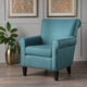 GDF Studio Manon Plush Comfortable Fabric Club Chair, Teal