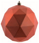 Vickerman M177371Dm 4.75" Coral Matte Geometric Ball 4 Per Bag