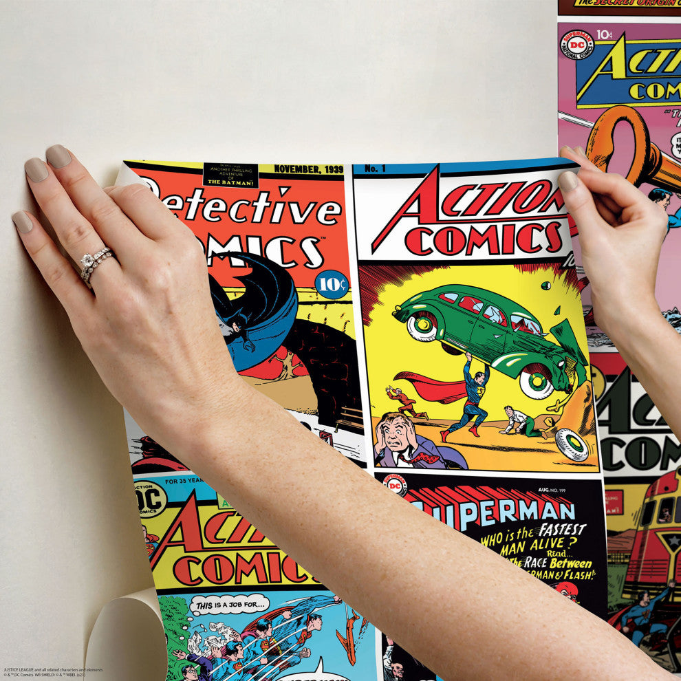Classic Dc Comics Covers Peel and Stick Wallpaper Mural