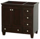 Acclaim Espresso Vanity, 36", No Countertop, No Sink