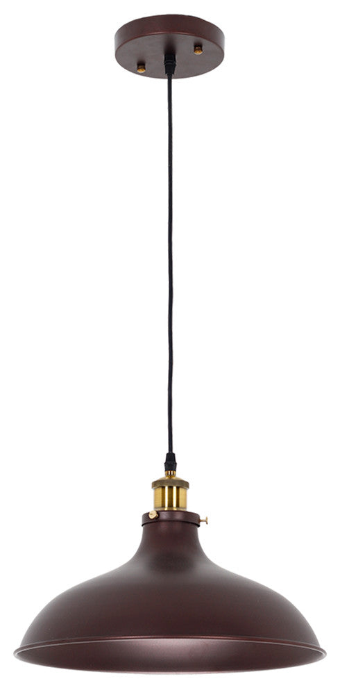 Cyneric Industrial 1 Light Oil Rubbed Bronze Ceiling Pendant 14" Wide