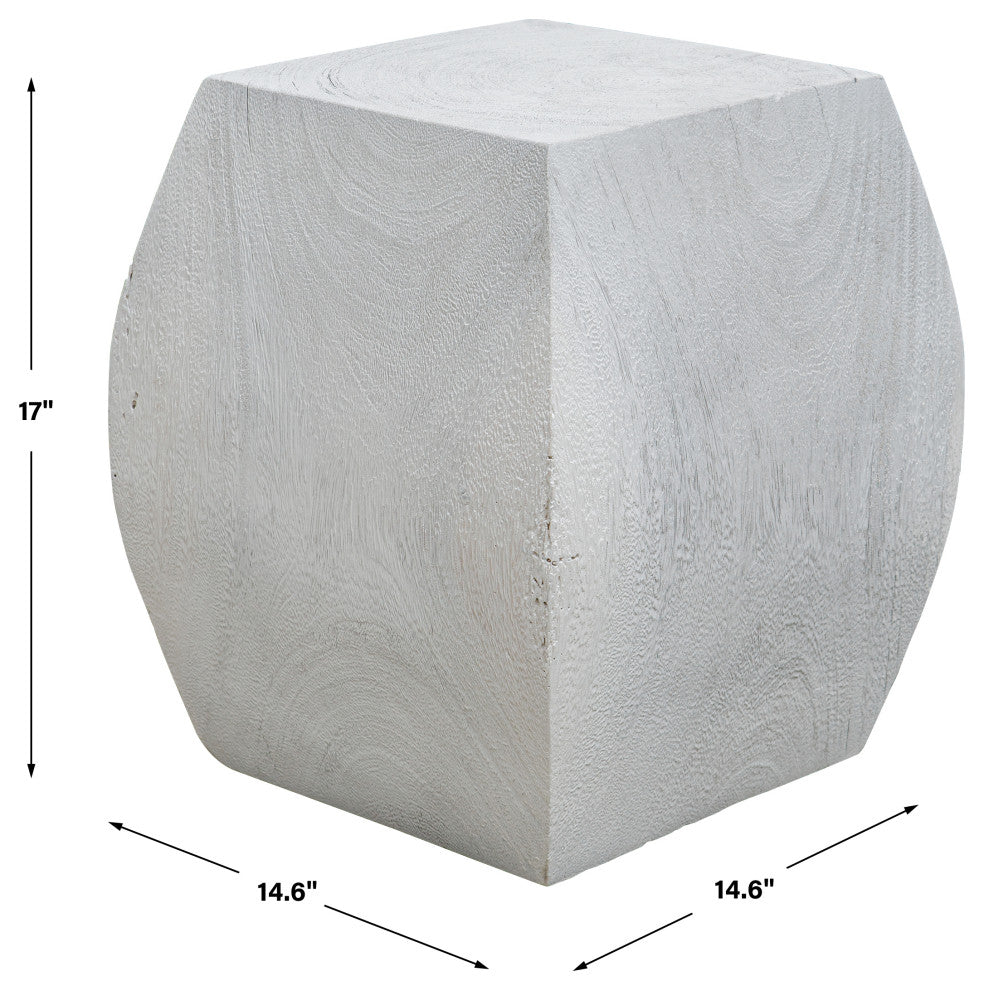 Uttermost Grove Ivory Wooden Accent stool