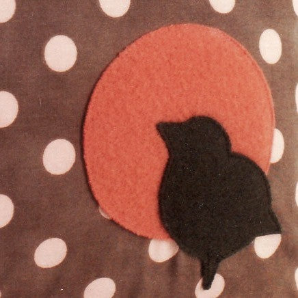 Pillow Decor - Bird Polka Dot Decorative Throw Pillow