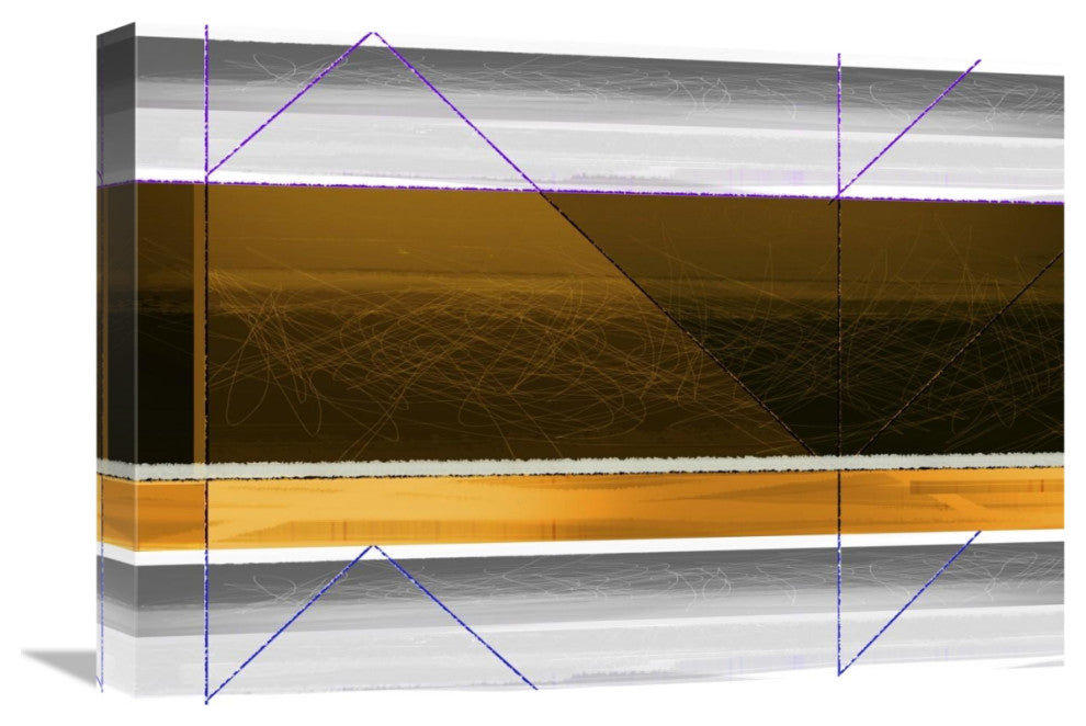 "Abstract Yellow And White Lines" Fine Art Print
