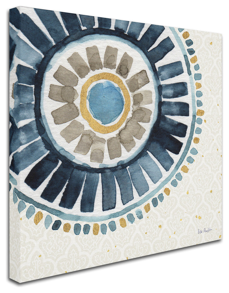 Lisa Audit 'Indigold XVII' Canvas Art, 14"x14"