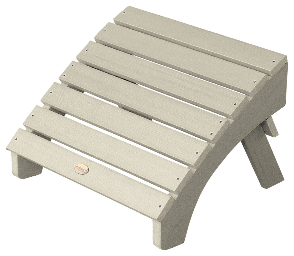 Westport Adirondack Chair With Ottoman, Whitewash