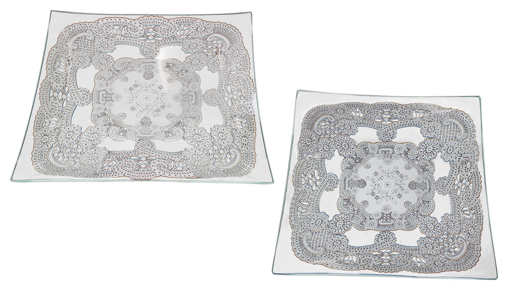 Queen Anne's Lace 5-Piece Square Plate Collection