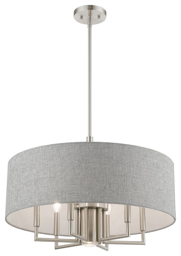 Dakota 7 Light Brushed Nickel Pendant Chandelier