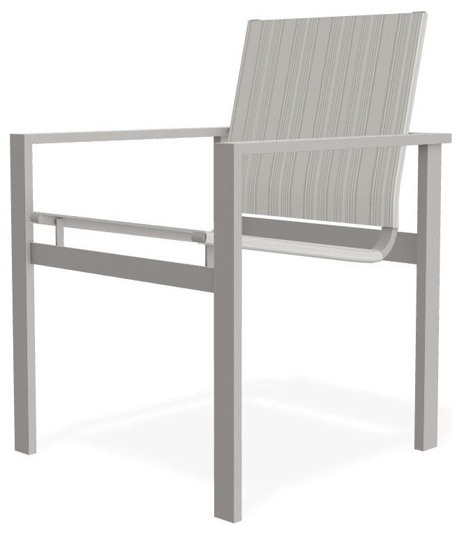 Tribeca Sling Outdoor Stackable Armchair, Harbor/Warm Gray