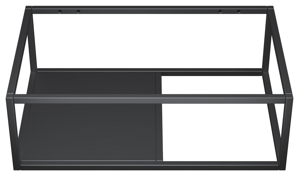 Lisse 24" Rectangle Concrete Wall-Mount Bathroom Sink, Dark Gray