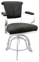 Miami Counter 26" or 30" Metal Bar Stool - A Base, Northwest Elk, White, 26"
