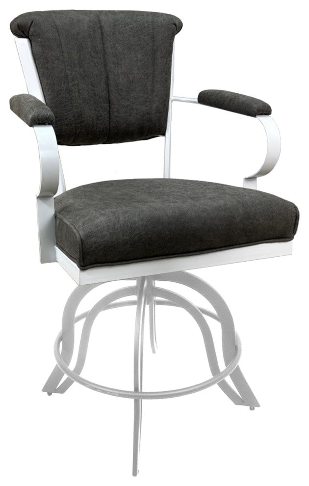 Miami Counter 26" or 30" Metal Bar Stool - A Base, Northwest Elk, White, 26"